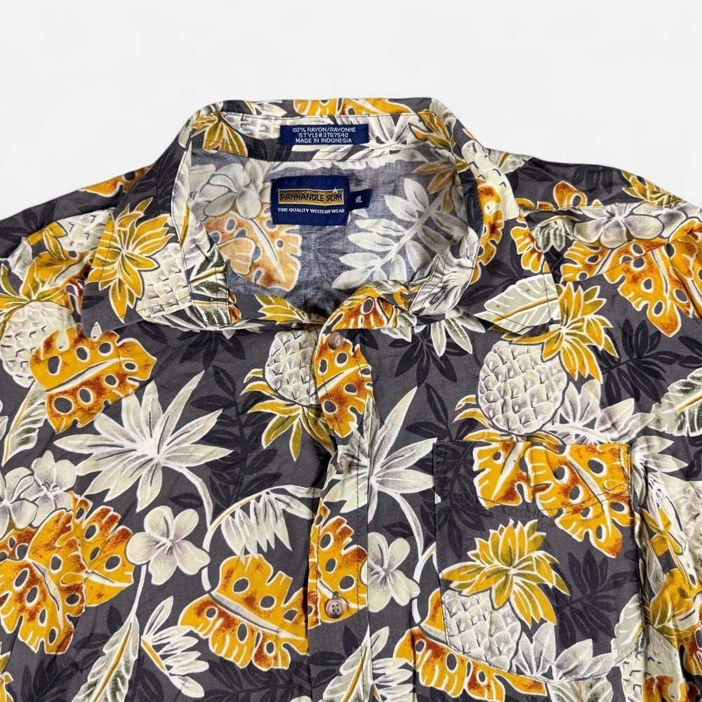 Vintage 90s Panhandle Slim Western Tropical Hawaiian Rayon Button Up Size XL - Picture 2 of 8